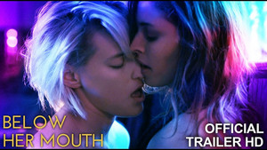 BELOW HER MOUTH
